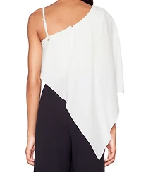 White Tie by Shani Women's One-Shoulder Cape Jumpsuit