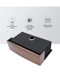flynama huluwat Rose Gold Farmhouse Kitchen Sink Stainless Steel Apron Front 16 Gauge