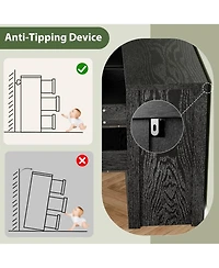 gaomon Rustic Farmhouse 9 Dresser for Bedroom,Wooden Drawer Dresser,Handle-Free Storage Cabinet with Drawers Bedroom