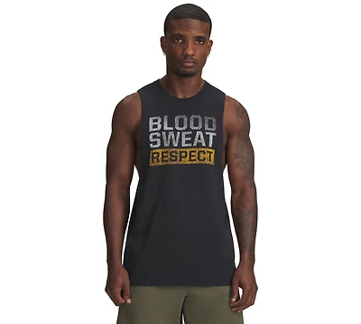 Under Armour Men's Project Rock Blood Sweat Respect Sleeveless T-Shirt