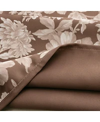 Olivia Gray 100% Polyester 190 Gsm Eloise Reversible Blackout Grommet Curtain Panel 54" x 90" Mocha