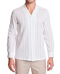 Paisley & Gray Men's Dobby Stripe Camp Collar Shirt