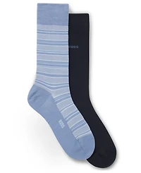 Hugo Boss Men's Stripe Pattern Socks, 2-Pack