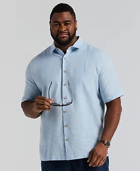 Cubavera Men's Big & Tall Short-Sleeve Panel Shirt