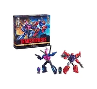 Transformers Topspin vs Spinister Set of 2 Deluxe Class | Transformers: Age of the Primes Wreck 'n Doom Collection | Hasbro, Takara Tomy