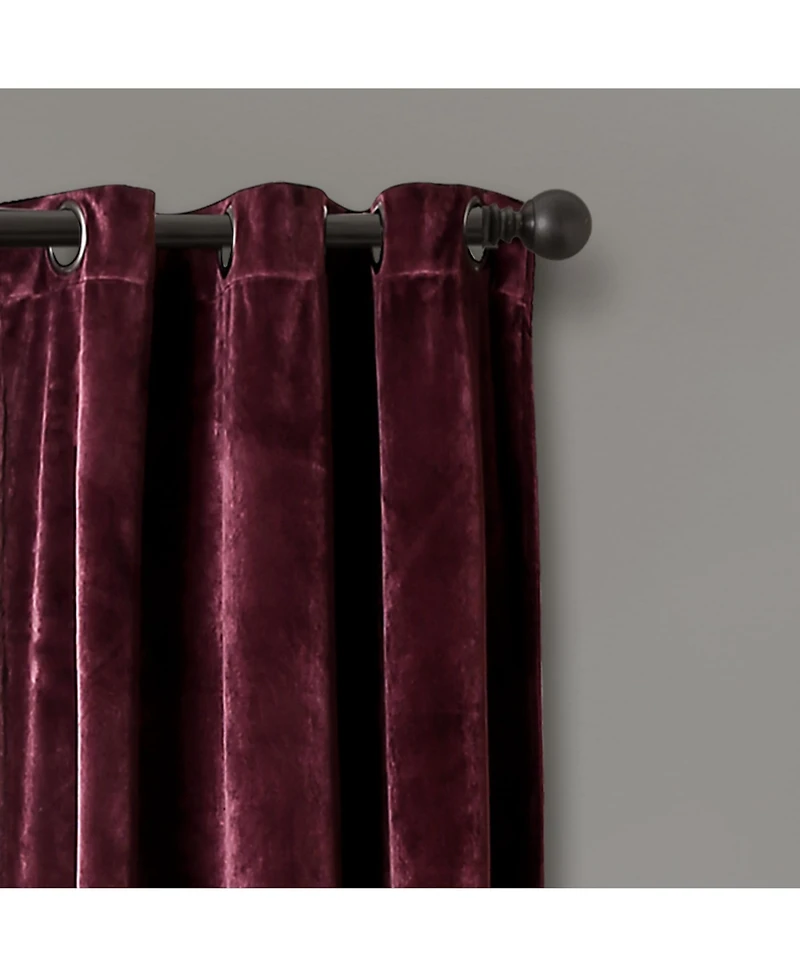 Prima Velvet 38" x 84" Curtain Set