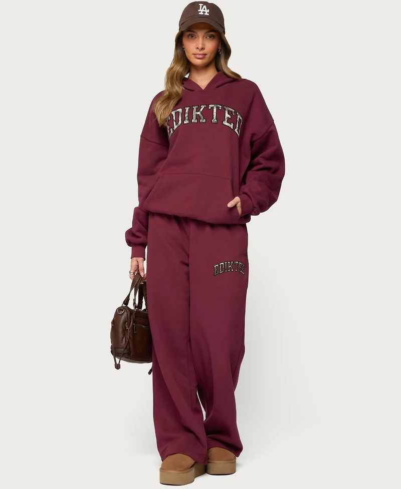 Edikted Womens Camo Crush Oversized Hoodie