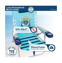 Life Is Good 4-Position Backpack Pillow And Cup Holder Beach Chair