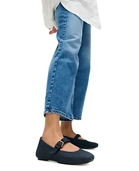 FitFlop Women's Delicato Denim Almond Toe Mary Jane Flats