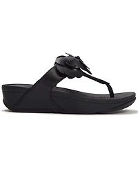 FitFlop Women's Lulu Flower Toe Post Slip-On Sandals