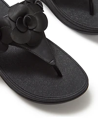 FitFlop Women's Lulu Flower Toe Post Slip-On Sandals