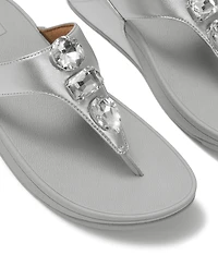 FitFlop Women's Lulu Ultra Jewel Metallic Toe Post Slip-On Sandals