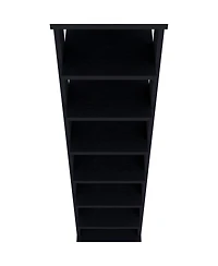 Fm Furniture Ivonny 7 Tier Tall Vertical Shoe Rack, Freestanding Organizer with Open Shelves, Wenge