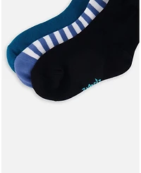 Deux par Boy Socks (3 Pairs) Set Striped Toddler|Child