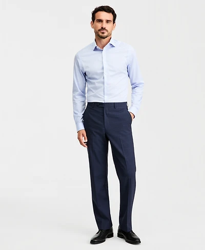 Michael Kors Men's Classic-Fit Wool-Blend Stretch Plaid Suit Separate Pants