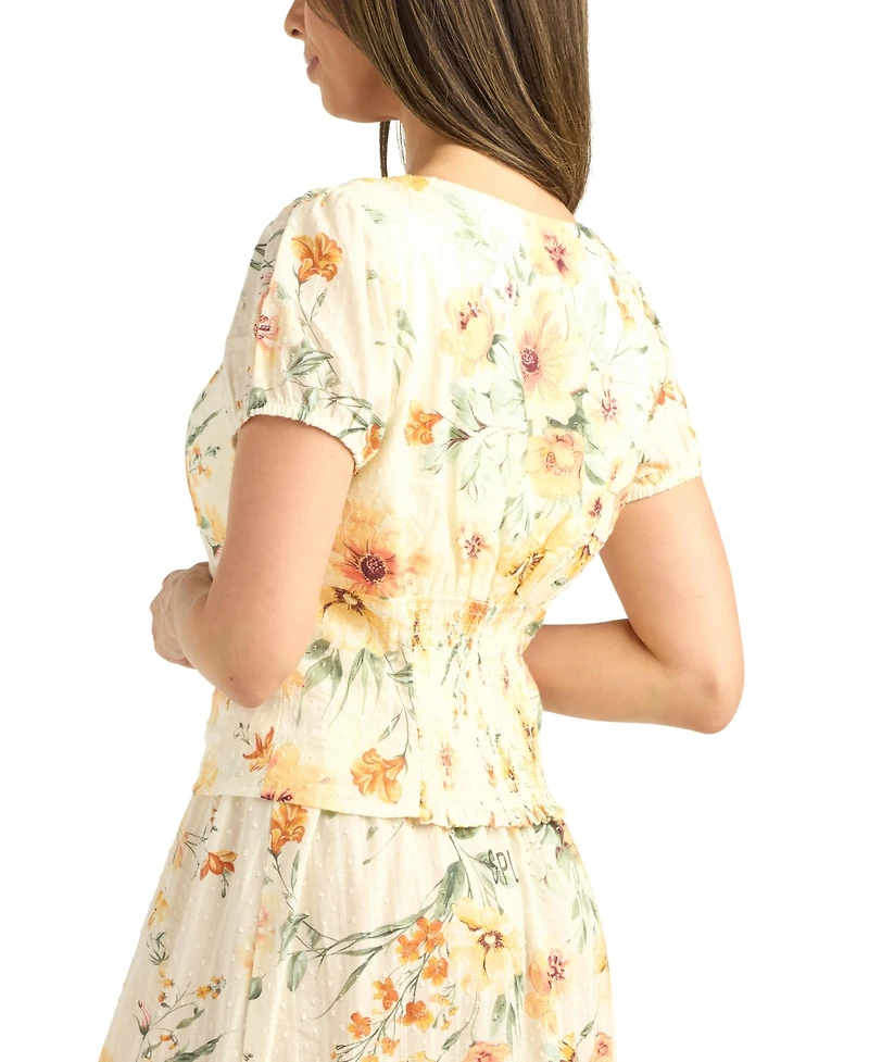 Bcx Women's Textured V-Neck Top