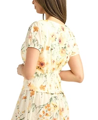 Bcx Women's Textured V-Neck Top