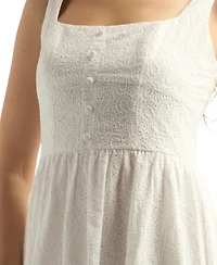 Bcx Women's Square Neck Midi Dress