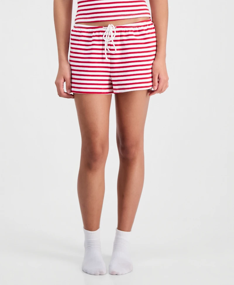 Just Polly Juniors' Printed Cotton Drawstring Lounge Shorts