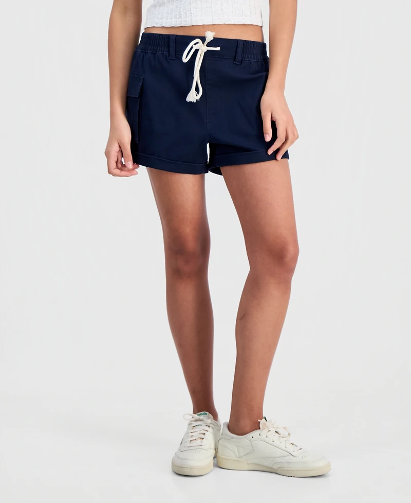 Celebrity Pink Juniors' Cargo-Pocket Drawstring Shorts