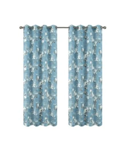 Olivia Gray 100 Polyester 200 Gsm Blossom Printed Blackout Grommet Curtain Panel 54 X22 X 84 X22