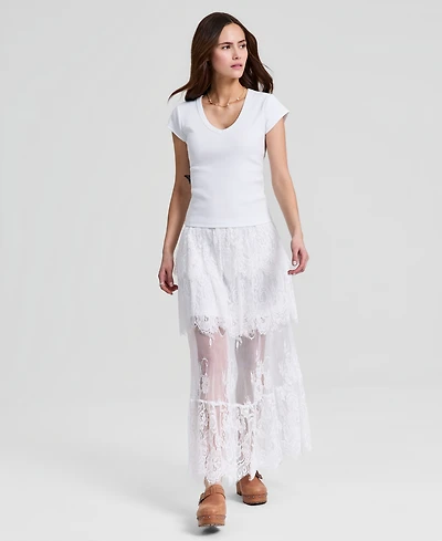 And Now This Women's Lace Tiered Maxi Skirt, Macy's Exclusive
