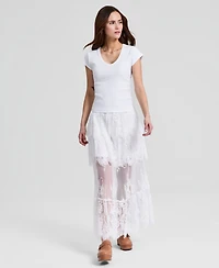 And Now This Women's Lace Tiered Maxi Skirt, Macy's Exclusive