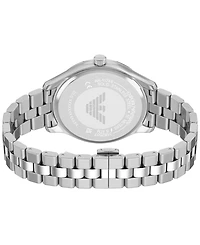 Emporio Armani Men's Quartz Three-Hand Silver Stainless Steel Watch, 41mm