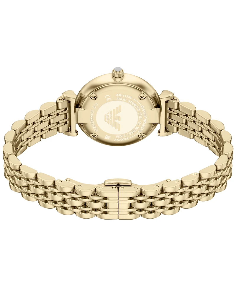Emporio Armani Women's Quartz Two-Hand Gold Stainless Steel Watch, 32mm