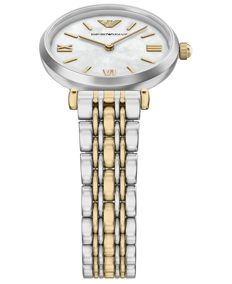 Emporio Armani Women's Quartz Two-Hand Two-Tone Stainless Steel Watch, 28mm