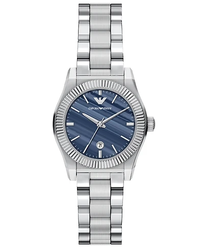 Emporio Armani Women's Quartz Three-Hand Silver Stainless Steel Watch, 32mm