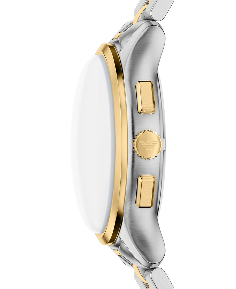 Emporio Armani Men's Quartz Chronograph Two-Tone Stainless Steel Watch, 42mm