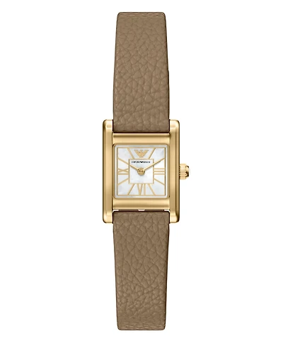 Emporio Armani Women's Quartz Two-Hand Leather Watch