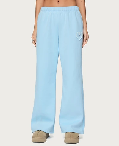 Edikted Women's Love Wide Leg Sweatpants