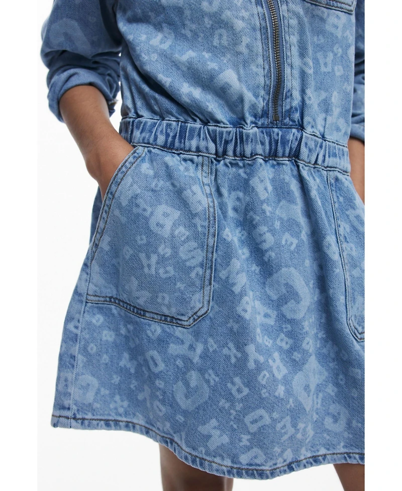 Desigual Girls Girls's Denim Cotton Dress