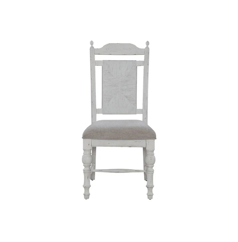 Liberty Furniture River Place Panel Back Side Chair in Pine Solids & Veneers