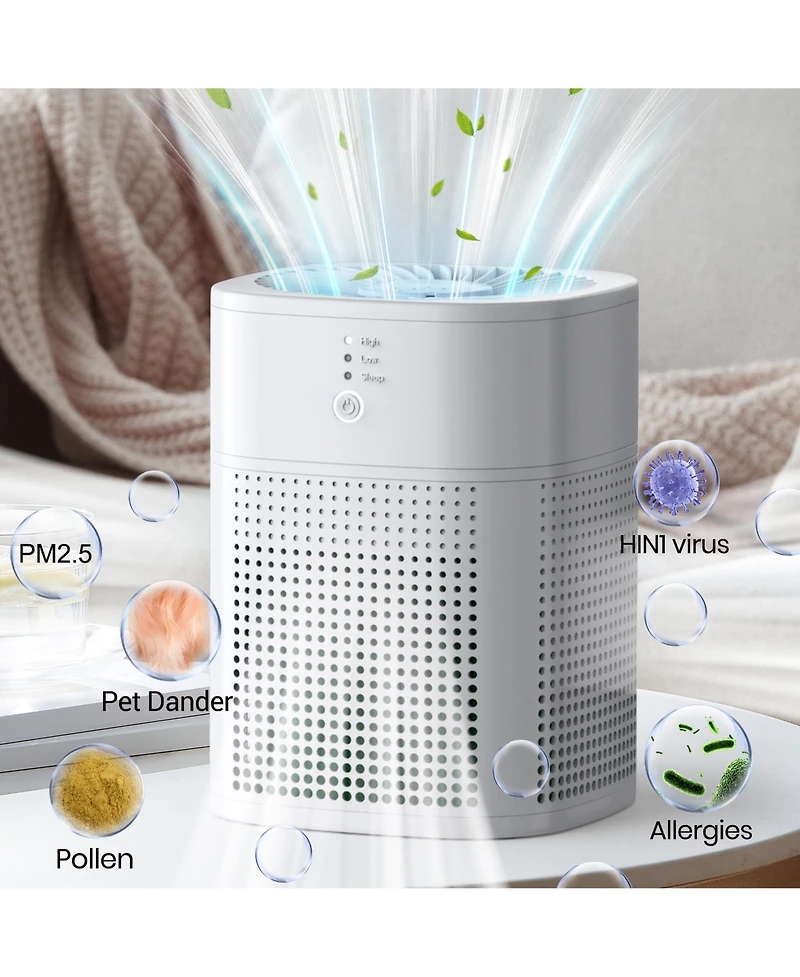 Chivalz Hepa Air Purifier with Essential Oil Diffuser for Home Bedroom, Up to 108 Sqft 2 Pack