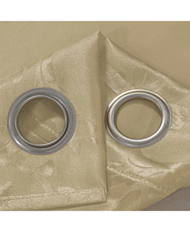 Olivia Gray 100% Polyester 200 Gsm Dyson Embossed Blackout Grommet Curtain Panel 54" x 84