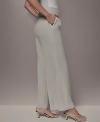 Donna Karan New York Petite High Waist Wide-Leg Pants