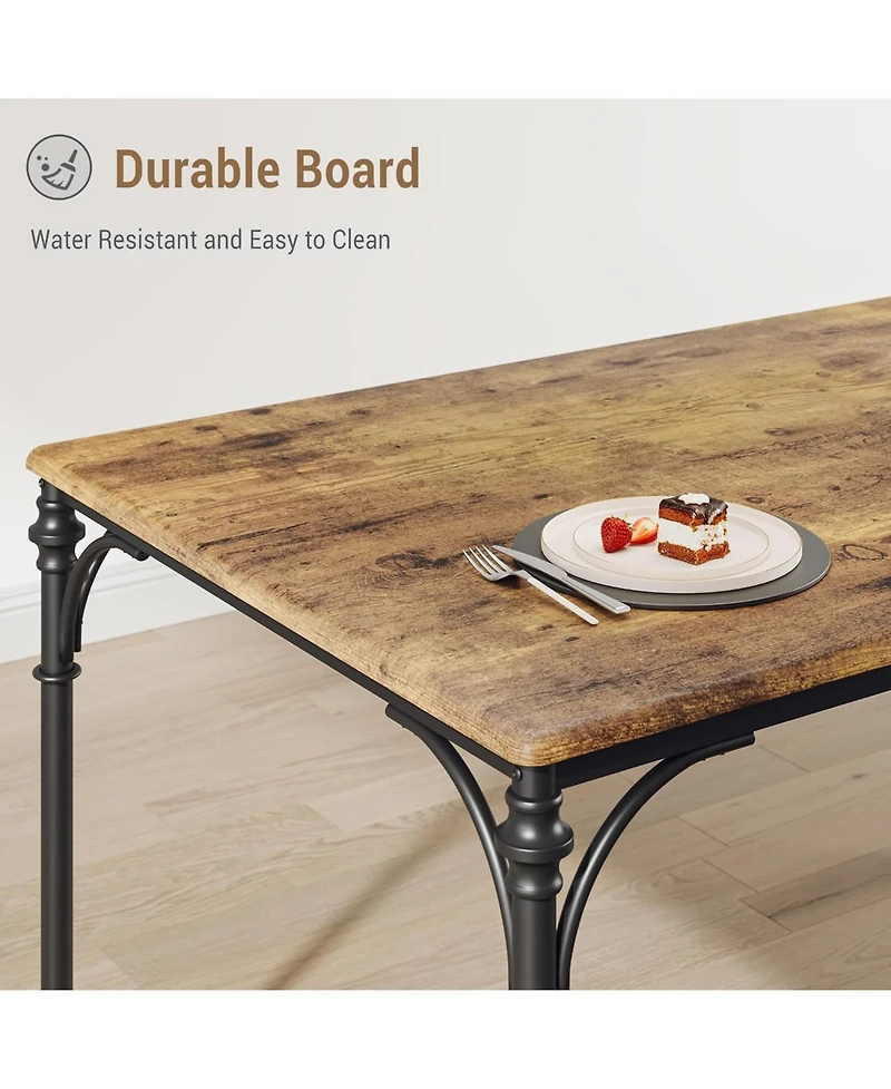 gaomon Dining Table Set for 4 Kitchen Table Set with Upholstered Bench Dining Room Table Set for 4-6 with Cozy Cushion 3 Piece Dining Table Set