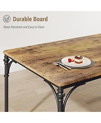 gaomon Dining Table Set for 4 Kitchen Table Set with Upholstered Bench Dining Room Table Set for 4-6 with Cozy Cushion 3 Piece Dining Table Set