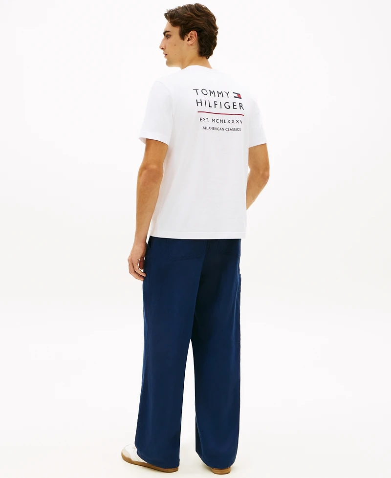 Tommy Hilfiger Men's Brand Love Embroidered Logo Crewneck T-Shirt