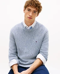 Tommy Hilfiger Men's Two-Tone Boucle Crewneck Sweater