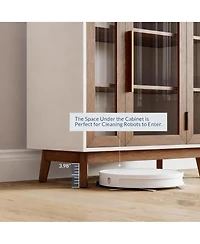 Yigii Console Table with Glass Doors