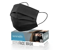 SereneLife 50 Pieces Disposable Face Masks - 3 Layer Protection Breathable Face Masks
