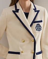 Lauren Ralph Women's Two-Tone Double-Breasted Peak Lapel Blazer