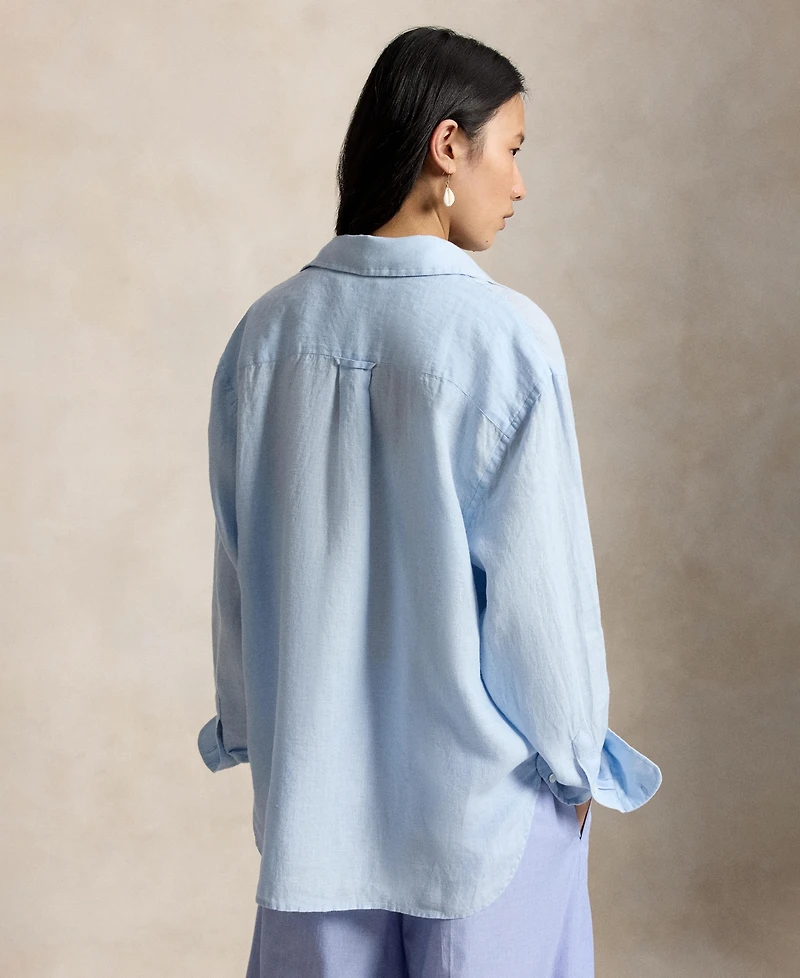 Polo Ralph Lauren Women's Point Collar Long-Sleeve Shirt