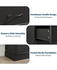 gaomon Modern Drawer Bedside Table Storage Cabinet – Ideal for Bedroom Organization, Space-Saving Furniture, Durable Wood Construction