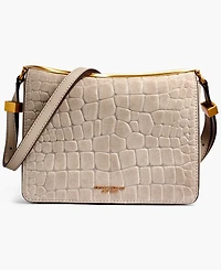 Donna Karan New York Jericho Croco Suede Small Shoulder Bag