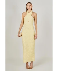 endless rose Women's Strechy Halter Neck Midi Dress